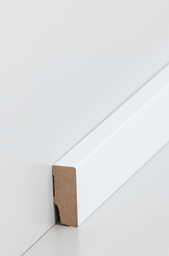 Südbrock 721.1640 Weiß 250cm MDF-Fußleiste 16 x 40 mm