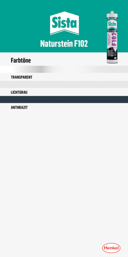 Henkel Sista Naturstein Silikon 300 ml F102 Anthrazit SNS2A