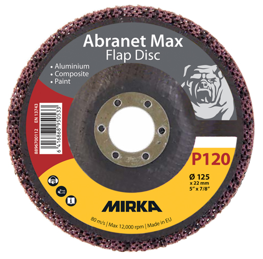 Mirka Abranet Max Flap Disc T29 Alox P120 D=125mm #8896700112