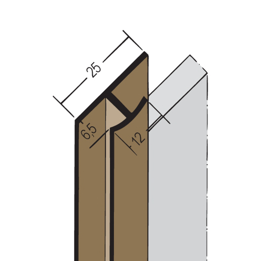 Protektor Doppel-T-Profil 3557 Braun 250cm