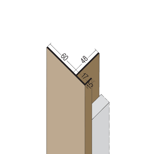 Protektor Anschlussprofil 3562 Schwarz 300cm