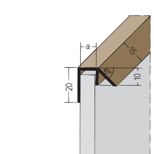 Protektor Regenabweisprofil 3588 Schwarz 250cm
