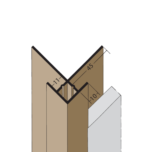 Protektor Kantenprofil 3624 Braun 300cm