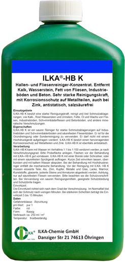 ILKA-HB K 1,0 lt Hallenbad -u. Fliesenreiniger Konzentrat