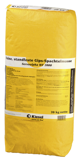 Kiesel Servoalpha WF 2000 20,0 kg Standfeste Gipsspachtelmasse