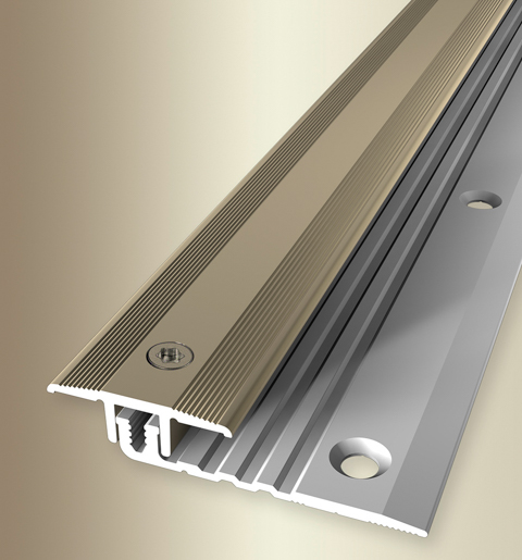 MPlus Übergangsprofil 378 4 -9,5mm 270cm Alu Sand elox. F9 PPS Champion star