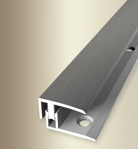 MPlus Abschlussprofil 557 7 - 12mm 100cm Alu Edelstahl elox. F2G Mono Clip