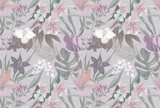 MPlus Chamäleon 2029 V600-207 400x270cm Orchid Garden 3 130 g/qm Mattvlies