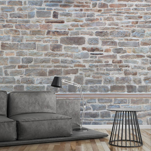 MPlus Chamäleon 2029 V100-25 600x250cm Natursteinwand Strukturvlies