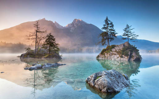 MPlus Chamäleon 2029 V100-278 400x250cm Bergsee klar 1 Strukturvlies