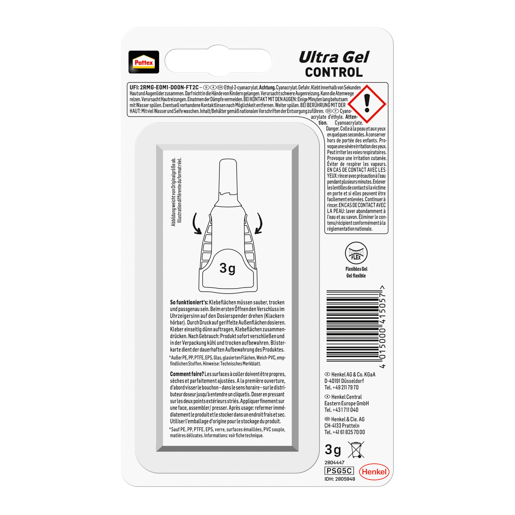 Henkel Pattex Sekundenalleskleber 3 gr Ultra Gel Matic PSG5C