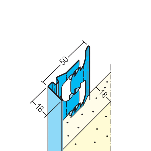 Protektor Putzabschlußprofil Innen 1220 verz. Stahlblech 250cm