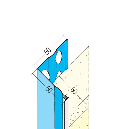 Protektor Abschlussprofil Dämmputz 1286 Weiß 300cm