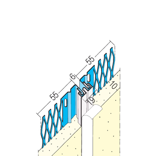 Protektor Bewegungsfugenprofil 7501 Innen Weiß 300cm