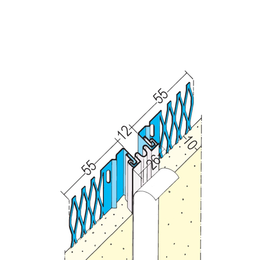 Protektor Bewegungsfugenprofil 7521 Innen Weiß 300cm