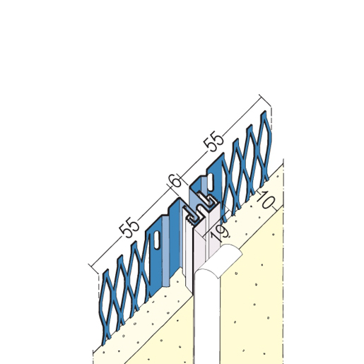 Protektor Bewegungsfugenprofil 7541 Innen Weiß 300cm