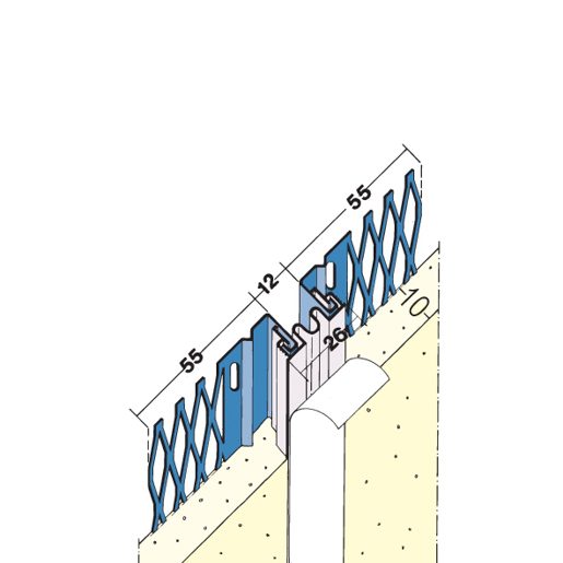 Protektor Bewegungsfugenprofil 7571 Innen Weiß 300cm