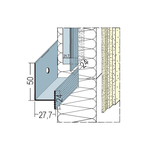 Protektor Halteleiste WDVS 9116 200cm
