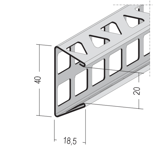 Protektor Bossenprofil Aussenputz 9294 250cm