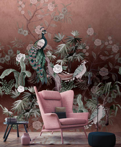 MPlus Chamäleon 2029 V100-156 400x270cm Peacock Island 1 Strukturvlies