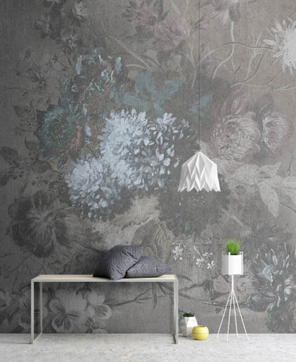 MPlus Chamäleon 2029 V100-201 300x270cm Bouquet gris 2 Strukturvlies
