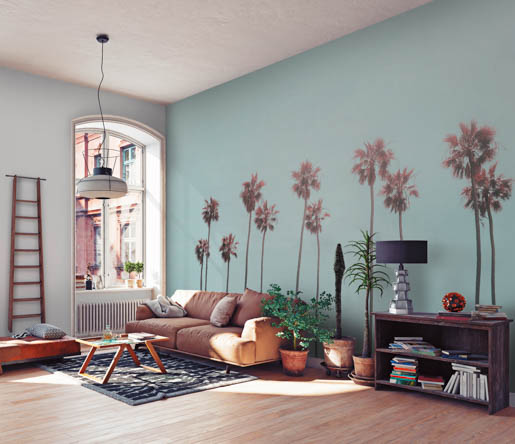 MPlus Chamäleon 2029 V100-203 400x270cm Tropical Trees Strukturvlies