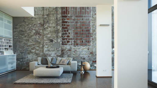 MPlus Chamäleon 2029 V100-23 600x250cm zerstörte Wand Strukturvlies