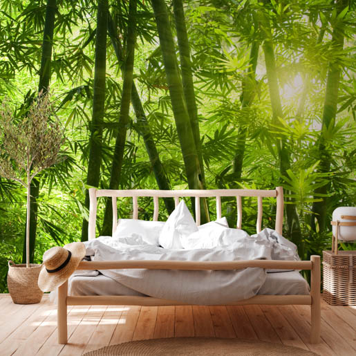 MPlus Chamäleon 2029 V100-270 400x250cm Bambusnatur Strukturvlies