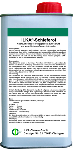 ILKA-Schieferöl 1,0 lt