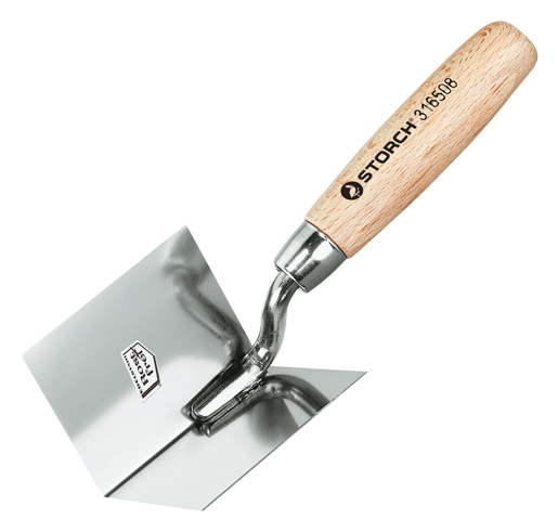 Storch Edelstahl-Eckenkelle innen – 80 x 60 x 60 mm / 0,7 mm kaufen bei Proma Farben