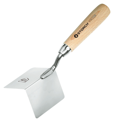 Storch Edelstahl-Eckenkelle außen – 80 x 60 x 60 mm / 0,7 mm kaufen bei Proma Farben