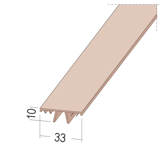 Protektor PVC-Deckleiste 12 x 33mm 3762 Grau 300cm