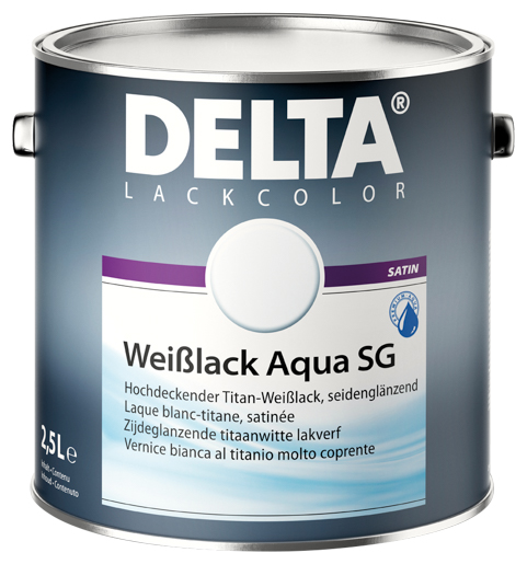 Delta Weißlack SG 2,5 lt Polarweiß satin