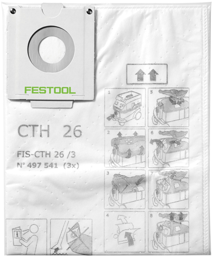 Festool 497541 Filtersack FIS-CTH 26/3 (1PCK = 3STK)
