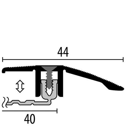 MPlus Anpassungsprof. 286 6,5-16mm 100cm Alu Edelstahl elox. F2 PPS Champion