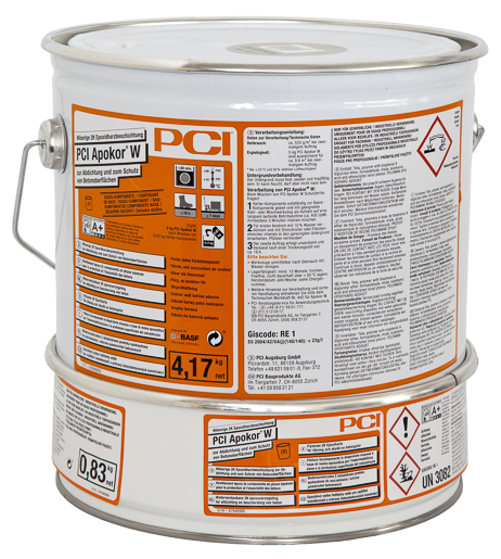 PCI Apokor W 2K 5,0 kg Komponente A+B Kieselgrau
