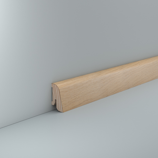 Südbrock 19.38.36 Eiche weiß 250cm Echtholzfußleisten 19 x 38mm furn.+lack.