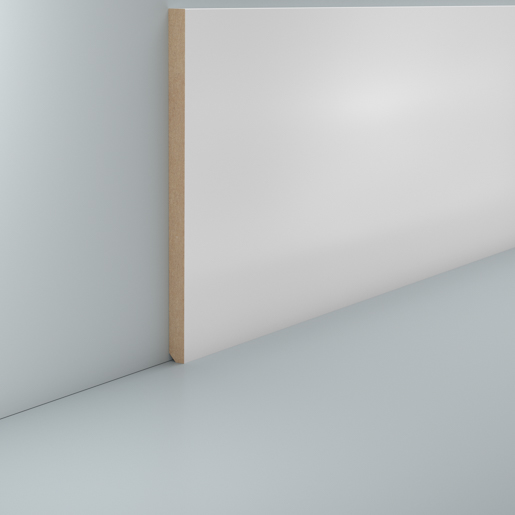 Südbrock 721.10180 Weiß 250cm MDF-Fußleiste 10 x 180 mm