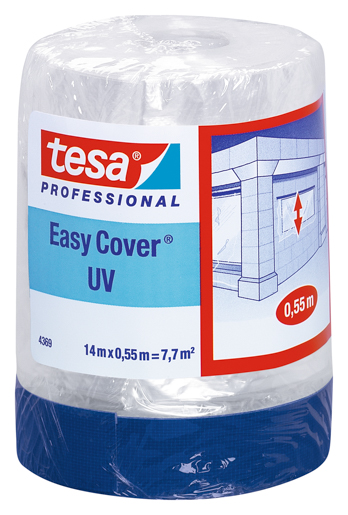 Tesa 4369 Easy Cover UV Folie 14m:550mm, blau / matt