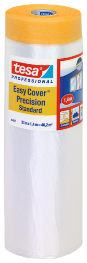 Tesa 4402 Easy Cover Präzision Standard 33m:1400mm, orange, Folie matt