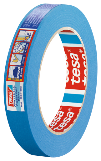 Tesa 4440 Präzisionskrepp Außen Plus 50m:19mm, blau