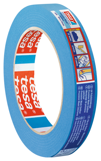 Tesa 4440 Präzisionskrepp Außen Plus 50m:19mm, blau