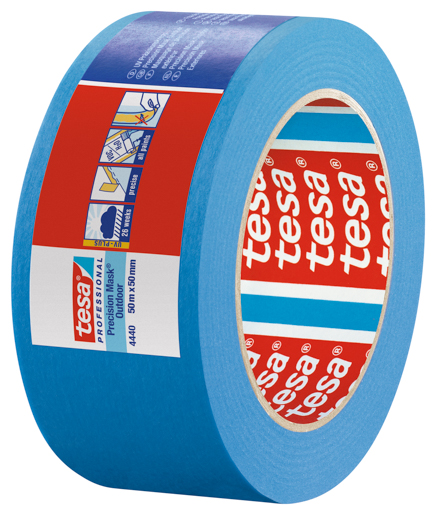 Tesa 4440 Präzisionskrepp Außen Plus 50m:50mm, blau