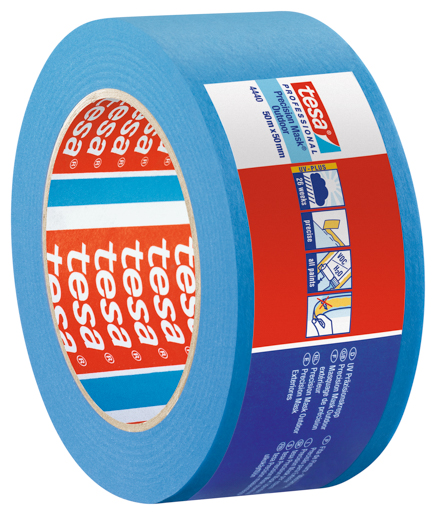 Tesa 4440 Präzisionskrepp Außen Plus 50m:50mm, blau