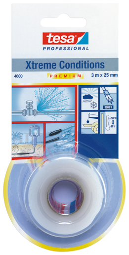 Tesa 4600 Xtreme Conditions Silikonband 3m:25mm, farblos