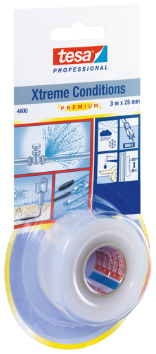 Tesa 4600 Xtreme Conditions Silikonband 3m:25mm, farblos