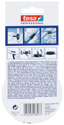 Tesa 4600 Xtreme Conditions Silikonband 3m:25mm, schwarz