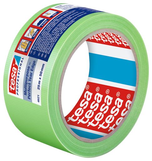Tesa 4621 Allzweck Putzband Gewebe 25m:50mm, leucht hellgrün