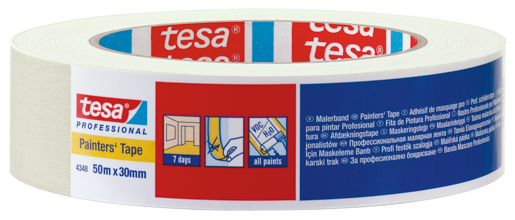 Tesa 4348 Tesakrepp Malerband 50m:30mm, hellbeige