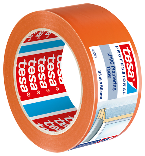 Tesa 66001 Putzband PVC glatt 33m:50mm, orange